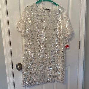 Brand new - Zara white sequin shift dress